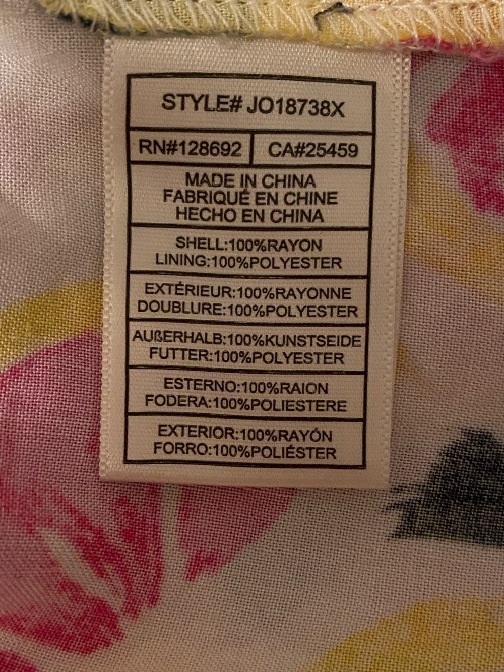 Steve Madden Yellow Floral Maxi Dress with Pink and Green Accents, Size XS - Picture 8 of 11
